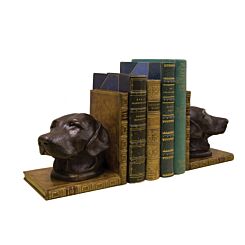 Labrador Bookends on faux books set of 2