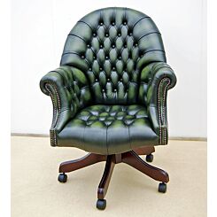 Directors swivel antique green