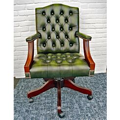 Gainsborough swivel mahogany antique green