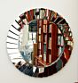 Modern round mirror shiny 104 x 104 cm 