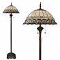 Colorful Tiffany Floor Lamp, English Decorations