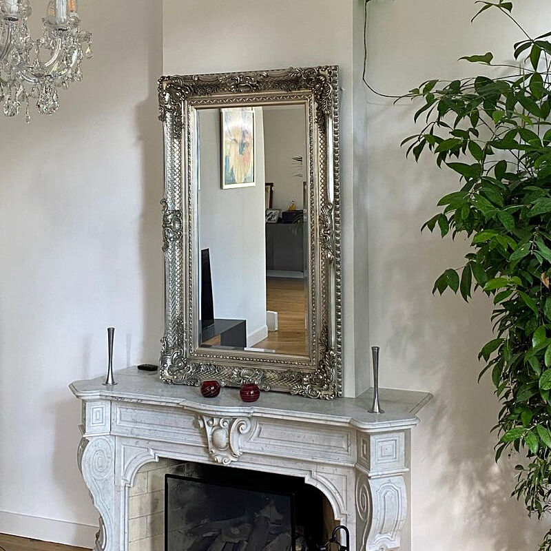fee Pijl heroïne Baroque heavy silver framed mirror in 5 sizes, English Decorations Classic  furniture, gifts and mirrors.
