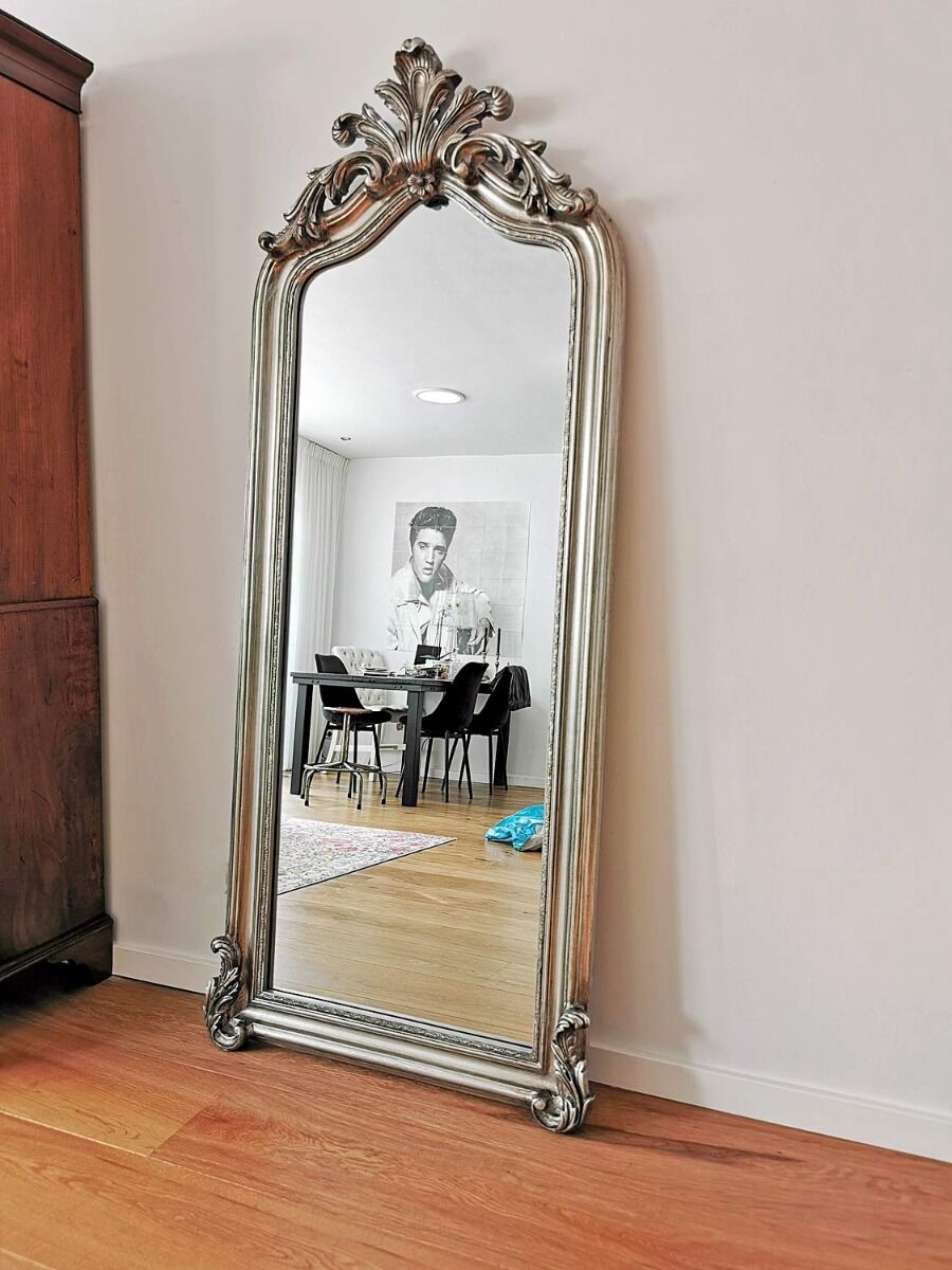Antique French silver gilt and black Louis Philippe mirror - small 43 –  Chez Pluie