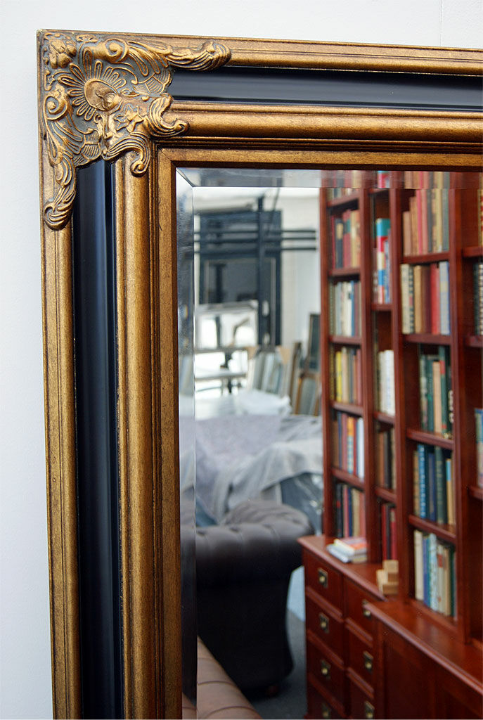 Miroir convexe , baroque noir/gold - Démons et Merveilles Shop