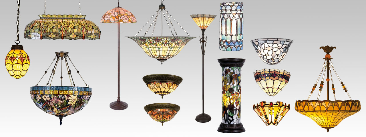 Tiffany Lamp, en Tiffany Lampen, Typical English Decorations